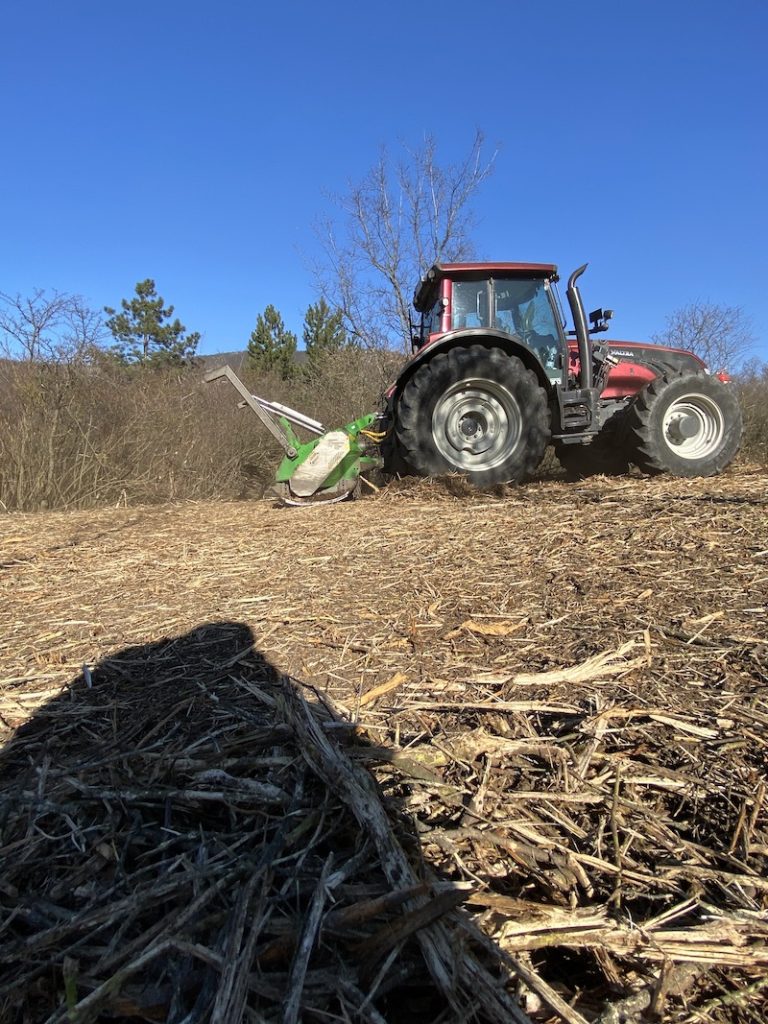 Faofar fix késes szárzúzó bozót írtás közben.